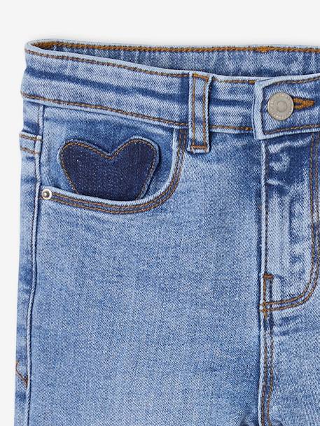 Slim meisjesjeans smal denimgrijs+donkerblauw+middenblauw - vertbaudet enfant 