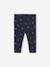 Legging van ribstof met print baby leiblauw+zachtpaars - vertbaudet enfant 