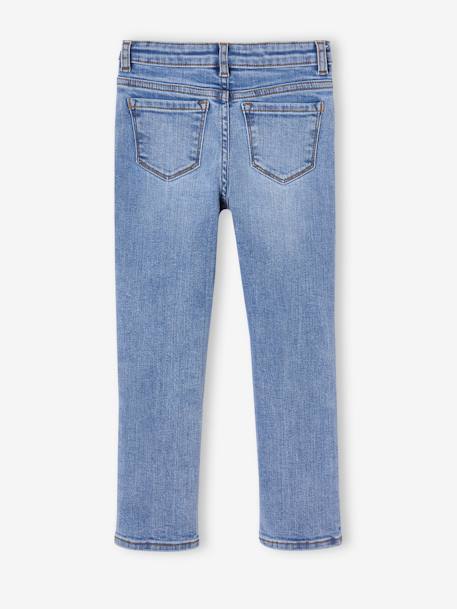 Slim meisjesjeans smal denimgrijs+donkerblauw+middenblauw - vertbaudet enfant 