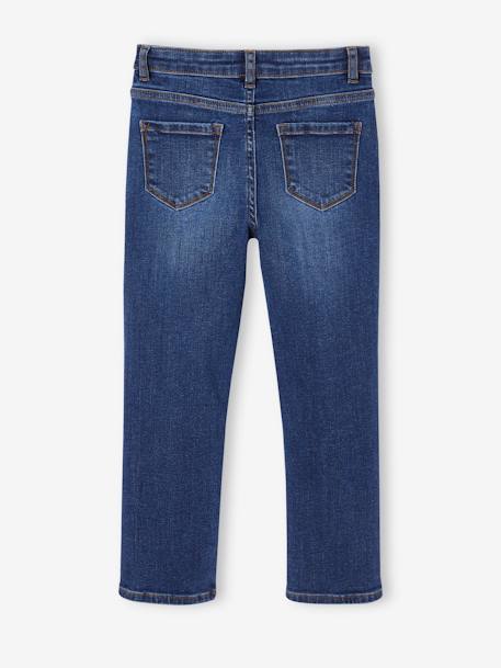 Slim jeans gemiddeld meisjes denimgrijs+donkerblauw+middenblauw - vertbaudet enfant 