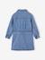 Denim jurk met knoopsluiting middenblauw - vertbaudet enfant 