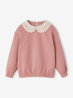 -Sweater met sierlijke kraag van macramé meisjes