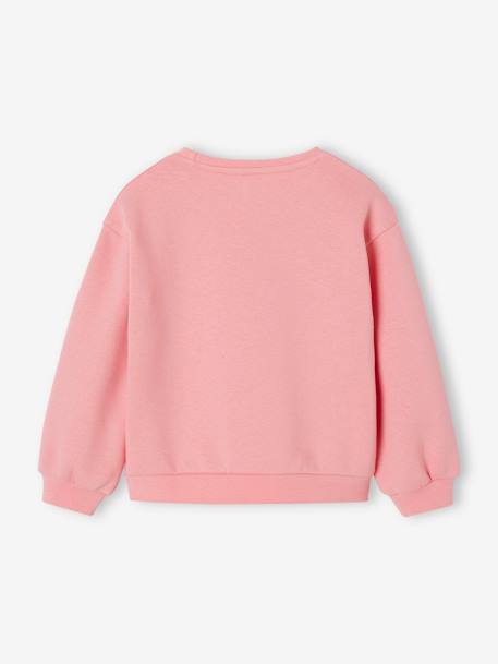 Basic meisjessweater met motief groengrijs+indigoblauw+rozen+vanille - vertbaudet enfant 