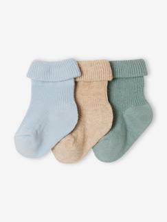 Baby-Sokken, kousen-Set van 3 paar effen babysokjes