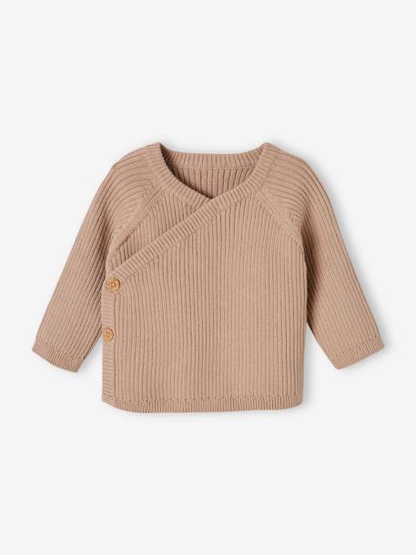 Brassière vest van tricot voor baby's beige - vertbaudet enfant 