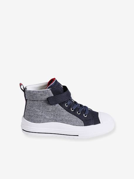 Hoge sneakers met elastische veters veel blauw - vertbaudet enfant 