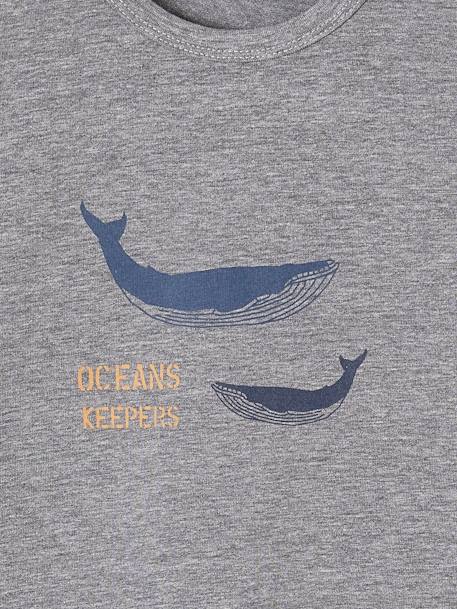 Set van ' shirts 'Walvis' voor jongens met lange mouwen hemelsblauw - vertbaudet enfant 