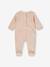 Set van 3 fluwelen babyslaappakjes BASICS cappuccino+kameel+roze (poederkleur) - vertbaudet enfant 