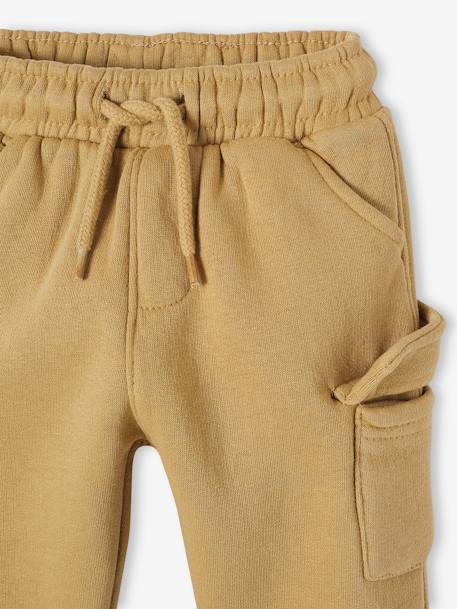 Broek van molton in battle-stijl baby antraciet+beige+kaki - vertbaudet enfant 