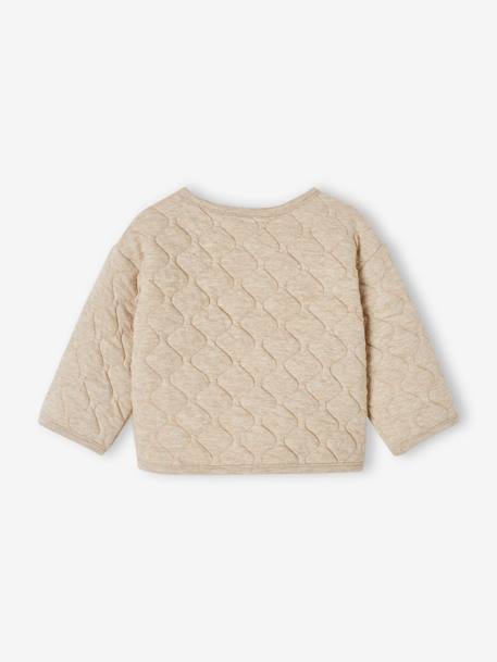 Cardigan met gekruiste opening voor pasgeborenen gemêleerd beige - vertbaudet enfant 