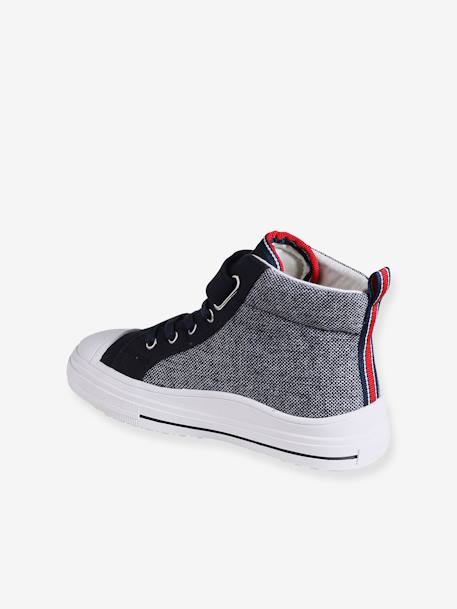 Hoge sneakers met elastische veters veel blauw - vertbaudet enfant 