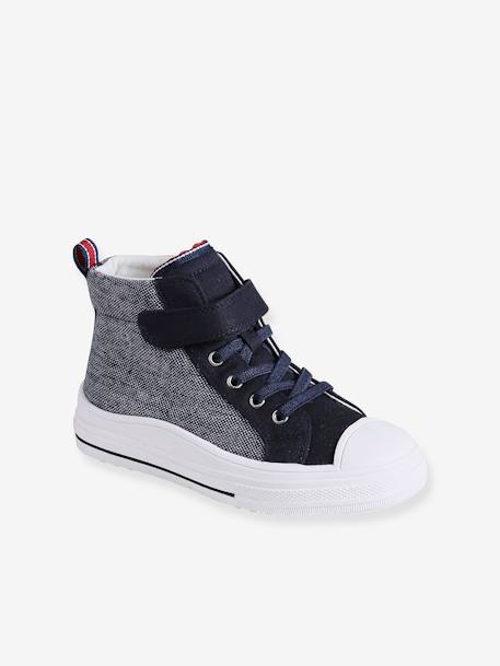 Hoge sneakers met elastische veters veel blauw - vertbaudet enfant 