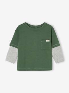 Baby-T-shirt, souspull-T-shirt-Babyshirt met lange mouwen en gelaagd effect