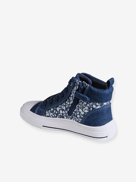 Meisjessneakers met jeanseffect jeansblauw - vertbaudet enfant 