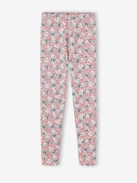 Bedrukte legging voor meisjes beige+blauw, bedrukt+ecru+groen+roze (poederkleur)+smaragdgroen - vertbaudet enfant 