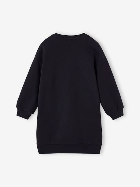 Meisjesjurk met strikjes van originele sweaterstof zwart - vertbaudet enfant 