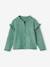 Vest met mouwen met ruches meisjes groen+rozen - vertbaudet enfant 