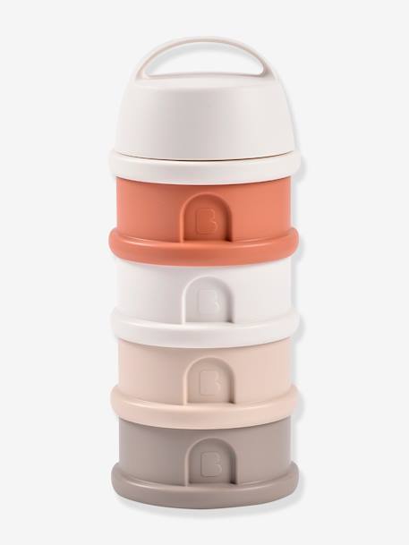 Melkdispenser met 4 vakken BEABA grijs+groen+mineraalgrijs/roze+terracotta - vertbaudet enfant 