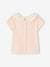 Gestreept babyshirt voor meisjes met Engels borduursel rozen - vertbaudet enfant 