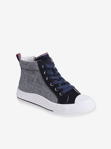 Hoge sneakers voor jongens veel blauw - vertbaudet enfant 