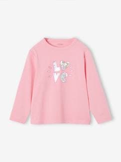 Meisjes-T-shirt met lange mouwen en metallic animatie  - vertbaudet enfant