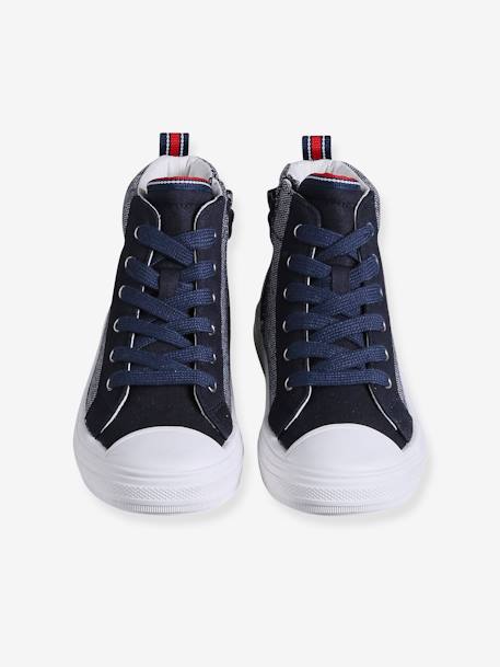 Hoge sneakers voor jongens veel blauw - vertbaudet enfant 