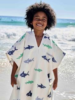 -Personaliseerbare badponcho voor kinderen REQUINS, met gerecycled katoen