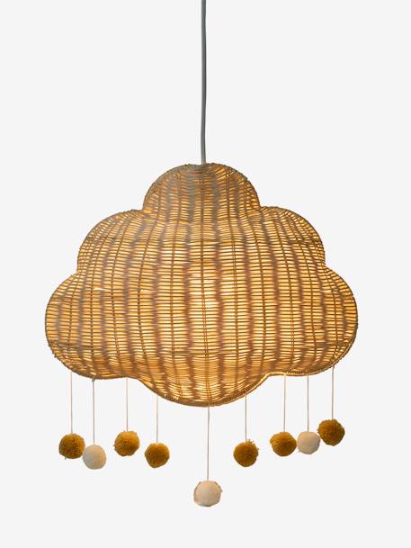 Rotan lampenkap wolk goudbeige - vertbaudet enfant 