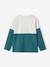 Sportshirt colorblock met lange mouwen jongens groenblauw - vertbaudet enfant 