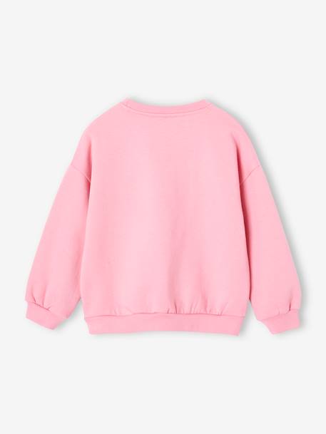 Barbie®-sweater van molton snoepjesroze - vertbaudet enfant 