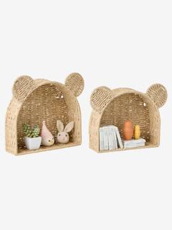 Linnengoed en decoratie-Decoratie-Set van 2 teddybeer-planken