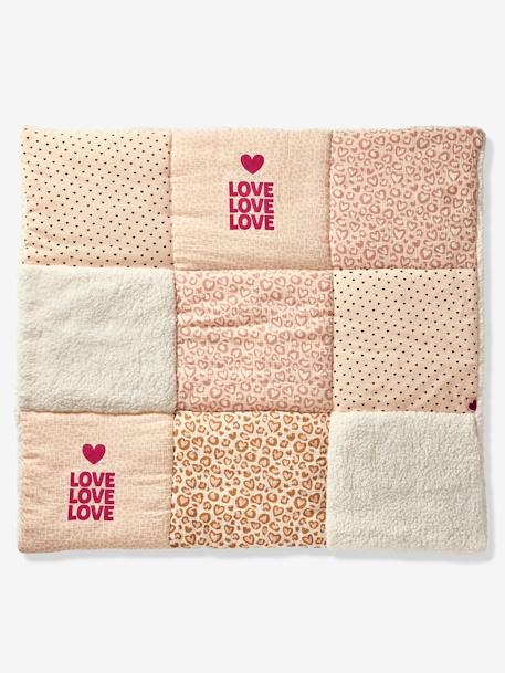 Vloermat patchwork / parkbodem LOVELY LEO roze, bedrukt - vertbaudet enfant 