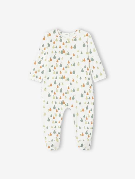 Set van 2 slaappakjes met fruitmotief van interlock jongensbaby beige - vertbaudet enfant 