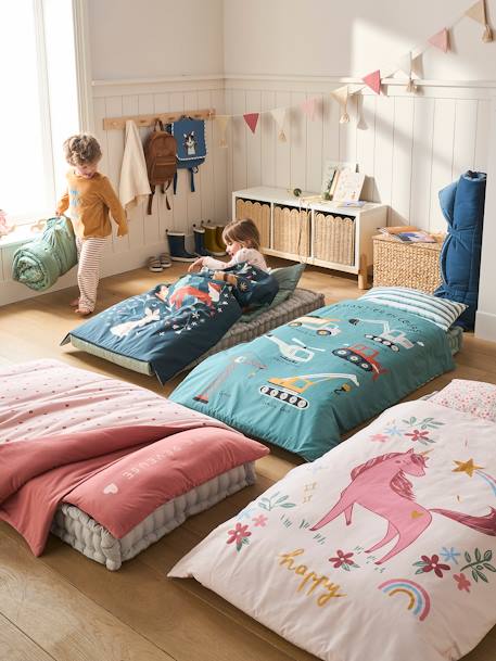 Slaapset MINIDODO essentials blauw, bedrukt+roze, bedrukt - vertbaudet enfant 