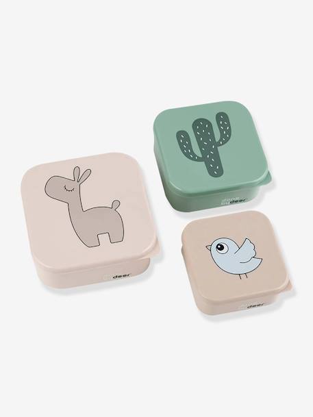 Set van 3 DONE BY DEER dozen Deer Friends blauw+groen+nude+zandbeige - vertbaudet enfant 