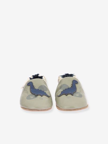 Zachte leren slofjes voor baby's Dino Time 974960 ROBEEZ©. blauw - vertbaudet enfant 