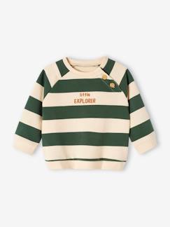 Baby-Trui, vest, sweater-Sweater-Gestreept sweatshirt van molton baby