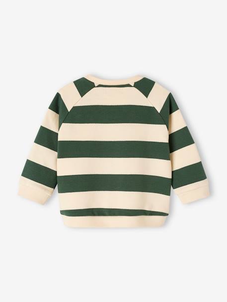 Gestreept sweatshirt van molton baby blauw, gestreept+dennen+leiblauw - vertbaudet enfant 