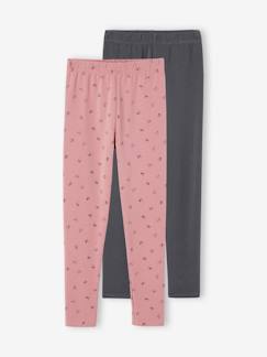 Set van 2 Basics meisjesleggings  - vertbaudet enfant