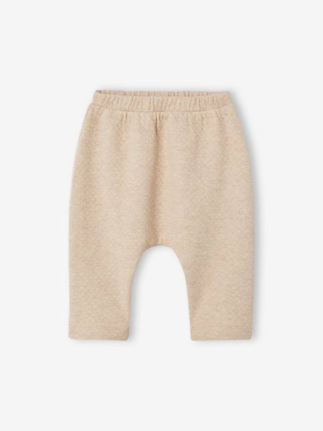 Set sweater en broek baby ecru+gemêleerd beige+rozen - vertbaudet enfant 