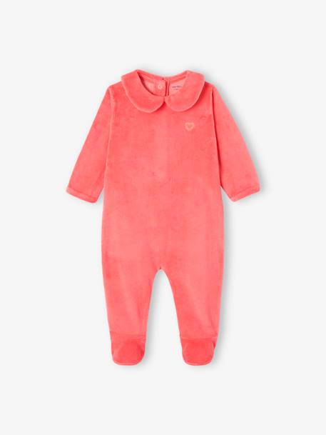 Set van 2 fluwelen pyjamapakjes rozen - vertbaudet enfant 