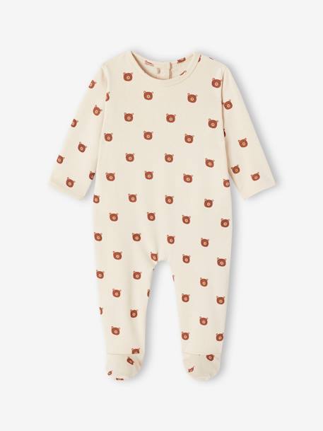 Set 2 slaappakjes voor jongens 'Teddy bear' in fleece groen - vertbaudet enfant 