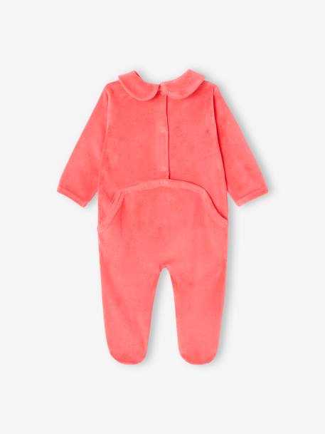 Set van 2 fluwelen pyjamapakjes rozen - vertbaudet enfant 