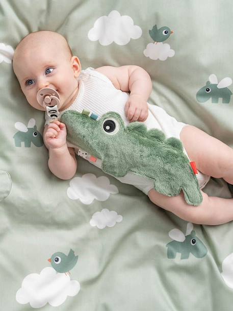 Knuffel met fopspeenbevestiging Croco DONE BY DEER groen - vertbaudet enfant 