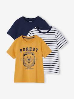 Jongens-T-shirt, poloshirt, souspull-Set van 3 T-shirts met korte mouwen jongens