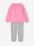 Set sport sweater + jogging van fleece voor meisjes snoepjesroze - vertbaudet enfant 