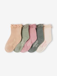 Baby-Sokken, kousen-Set van 5 paar halfhoge sokken meisjes (baby)