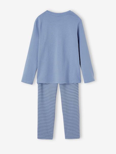 Dinopyjama BASICS jongens van jersey blauw - vertbaudet enfant 