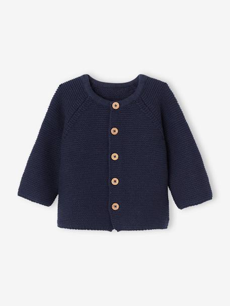 Baby vest + afneembare capuchon met sherpa voering marineblauw - vertbaudet enfant 