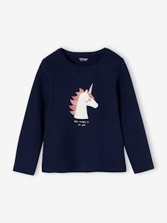 Shirt met konijnmotief en sierstrik voor meisjes  - vertbaudet enfant